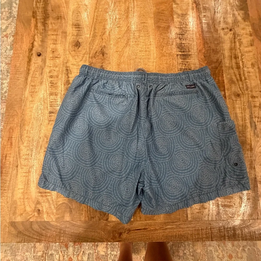 Southern Marsh Blue Patterned Swim Trunks